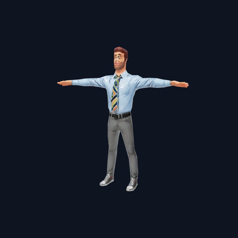 Cartoon Businessman Character Model Pack